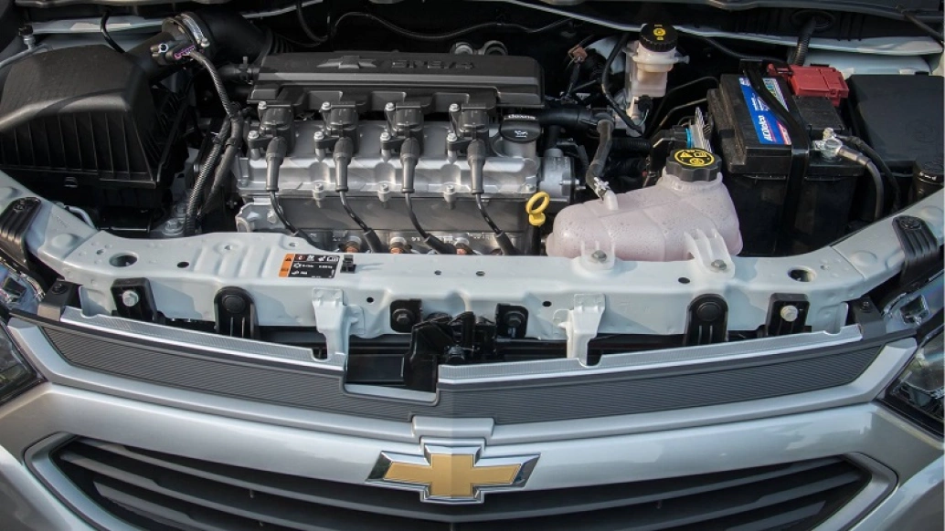 Motor do carro Chevrolet Prisma.